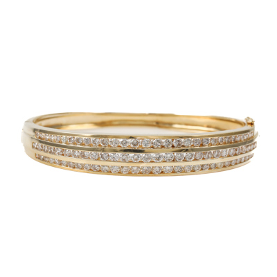 4.91ct Diamond Bangle 18ct Gold 36.0g