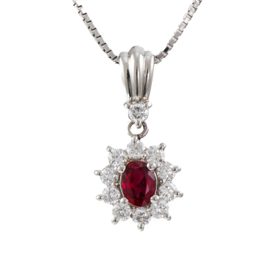 0.47ct Ruby & Diamond Pendant