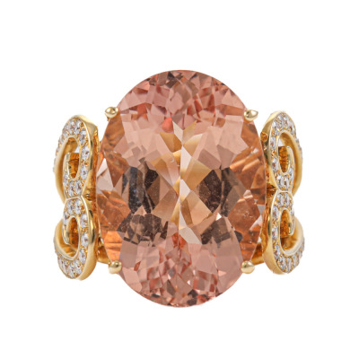 18.95ct Morganite & Diamond Ring