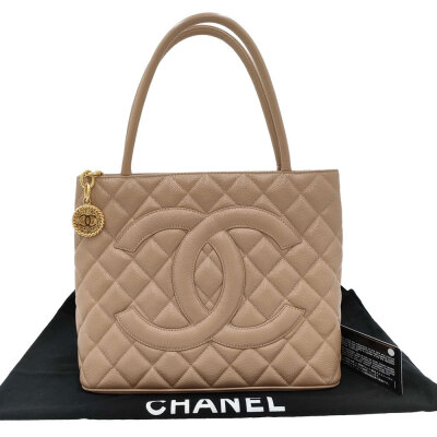 Chanel Medallion Tote Bag Beige