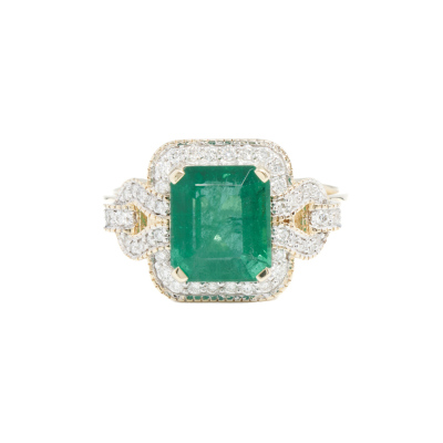 2.45ct Emerald & Diamond Ring