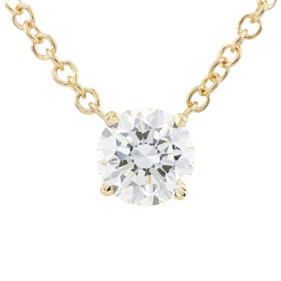 0.90ct Diamond Solitaire Pendant GIA H VVS1