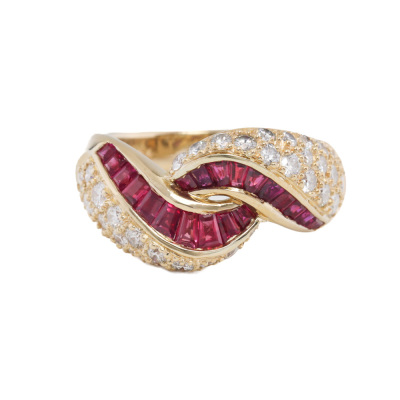 1.24ct Ruby & Diamond Ring