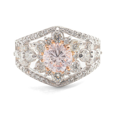 1.23ct Natural Pink Diamond Ring GSL