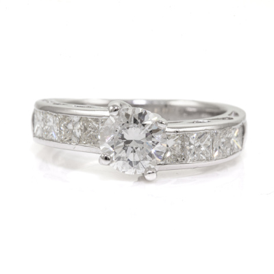 2.26ct Round & Princess Cut Diamond Ring GSL