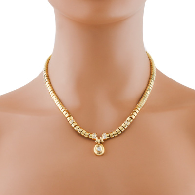0.56ct Diamond Gold Necklace 48.4g