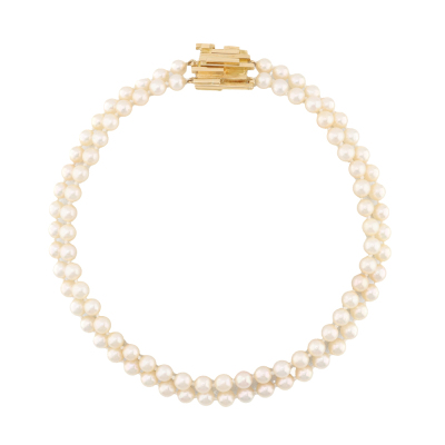 Pearl Necklace with Heavy 18ct Gold Clasp
