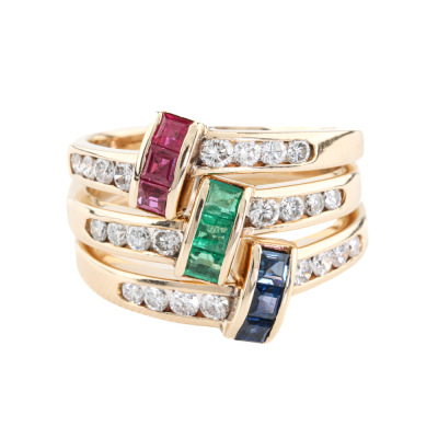 Set of 3 Stackable 14ct Gold Ring