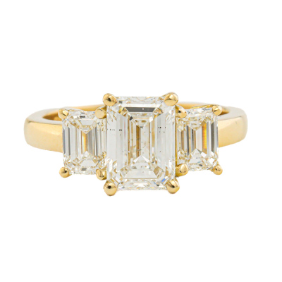 2.50ct Diamond Trilogy Ring GIA G-H VVS-SI