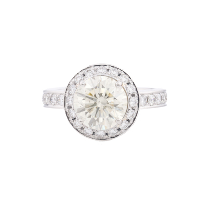 3.02ct Centre Round Brilliant Cut Diamond GIA