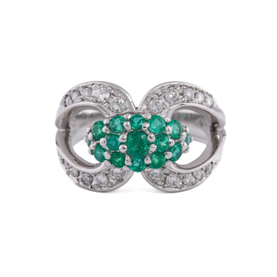 0.70ct Emerald & Diamond ring