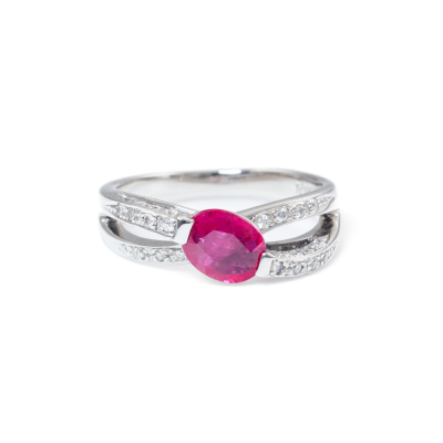 1.06ct Ruby & Diamond Ring
