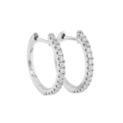 0.26ct Diamond Hoop Earrings