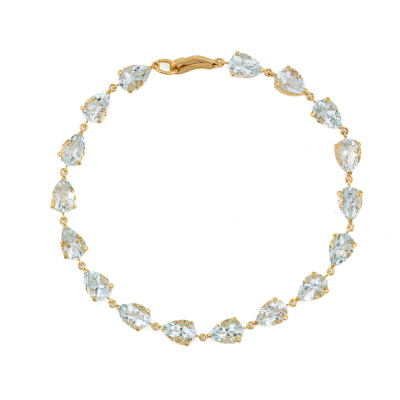 10.50ct Aquamarine 18ct Gold Bracelet