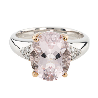 3.64ct Morganite & Diamond Ring