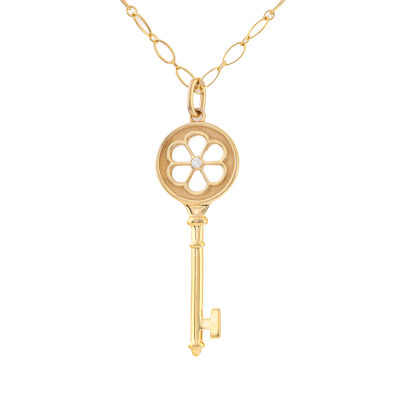 Tiffany & Co Blossom Key Diamond Pendant