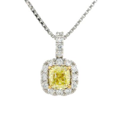 0.50ct Intense Yellow Diamond Pendant GIA SI1