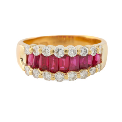 1.15ct Ruby & Diamond Ring