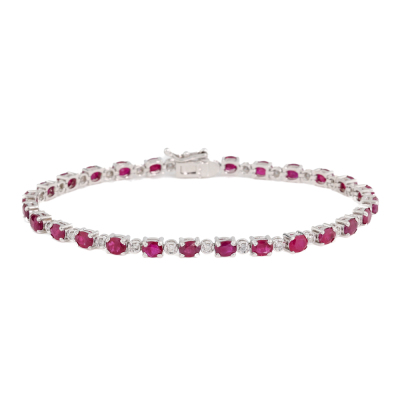 6.61ct Ruby & Diamond Bracelet