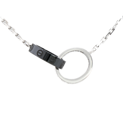 Cartier Love Diamond & Ceramic Pendant