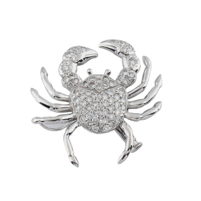 0.78ct Diamond Crab Brooch/Pendant