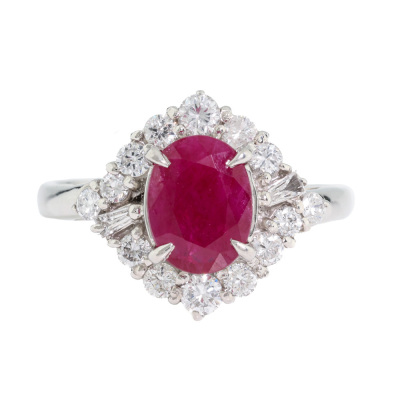 1.24ct Ruby & Diamond Ring
