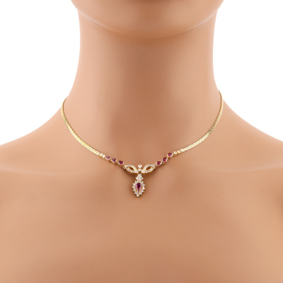 1.16ct Ruby & Diamond Necklace