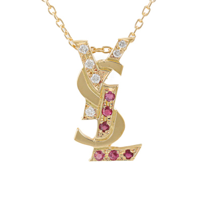Yves Saint Laurent Ruby & Diamond Pendant