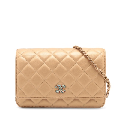 Chanel Enamel Logo Wallet On Chain