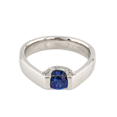 0.38ct Sapphire and Diamond Ring