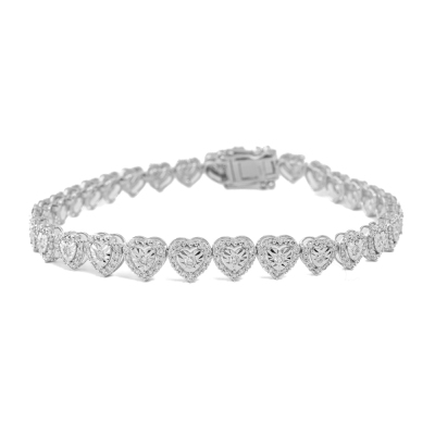 1.51ct Diamond heart shaped link Bracelet
