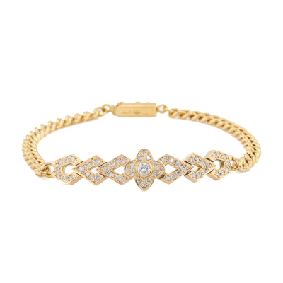 Diamond Dress Bracelet, 18ct Gold 15.8 Grams