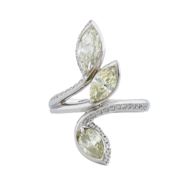 2.43ct Yellow Diamond Ring