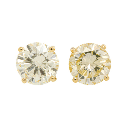 2.13ct Yellow Diamond Studs