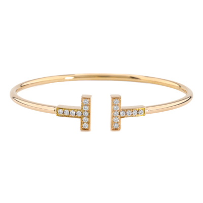 Tiffany & Co T Diamond Wire Bracelet