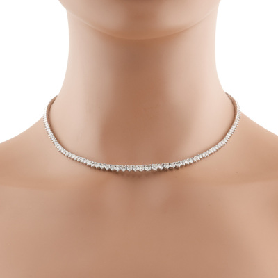 9.87ct Diamond Tennis Necklace
