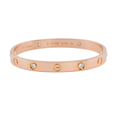 Cartier Love Bracelet, 4 Diamonds*