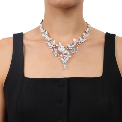 14.20ct Diamond Butterfly Necklace 18ct Gold