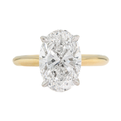 3.00ct Oval Diamond Solitaire Ring GIA D VS2
