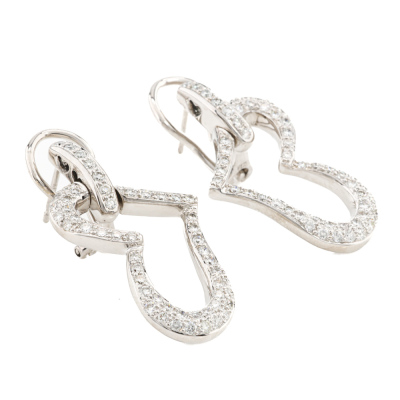 3.30ct Diamond Heart Earrings