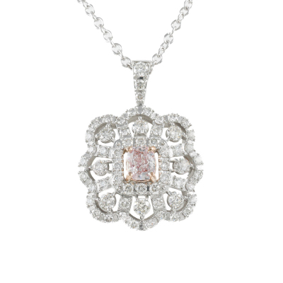 Fancy Pinkish Purple Diamond Pendant GSL*