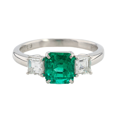1.35ct Emerald & Diamond Ring