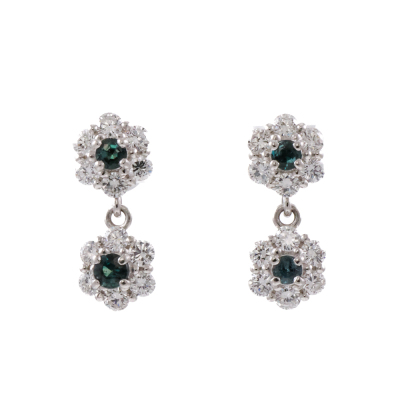 0.38ct Alexandrite & Diamond Earrings*