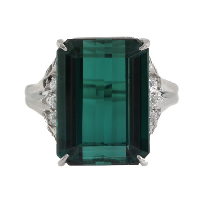 8.34ct Tourmaline & Diamond Ring