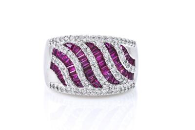 Ruby & Diamond White Gold Dress Ring*