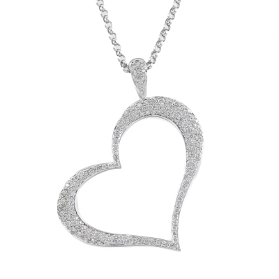 2.00ct Diamond Heart Pendant 18ct 21.3g*