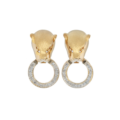 Diamond Jaguar Earrings