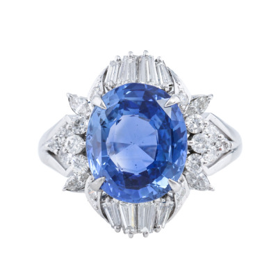 4.62ct Unheated Ceylon Sapphire Ring GSL