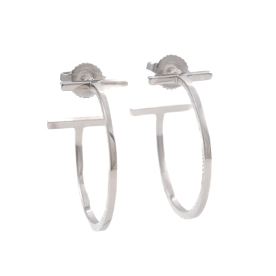 Tiffany & Co T Hoop Earrings*