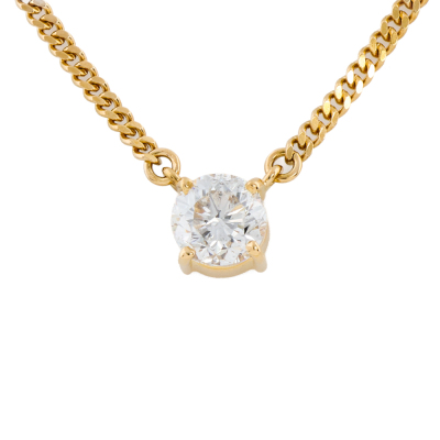 1.05ct Diamond Solitaire Pendant 18ct Gold*
